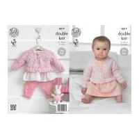 King Cole Baby Cardigans Smarty Baby Knitting Pattern 4317 DK