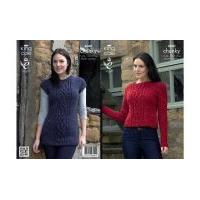 king cole ladies tunic top sweater knitting pattern 4040 chunky