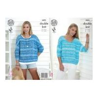 King Cole Ladies Sweaters Vogue Knitting Pattern 4455 DK