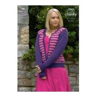 king cole ladies cardigans merino blend knitting pattern 3265 chunky