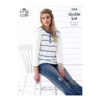 king cole ladies tops bamboo cotton knitting pattern 3324 dk