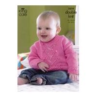 king cole baby sweaters cottonsoft knitting pattern 3514 dk