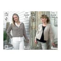 King Cole Ladies Raglan Cardigans Authentic Knitting Pattern 4125 DK