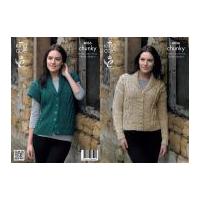 king cole ladies jacket waistcoat knitting pattern 4036 chunky