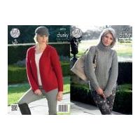 King Cole Ladies Cardigan & Sweater New Magnum Knitting Pattern 4274 Chunky