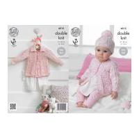 King Cole Baby Coats & Hat Smarty Baby Knitting Pattern 4315 DK