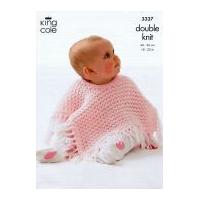 King Cole Baby Ponchos Comfort Knitting Pattern 3337 DK