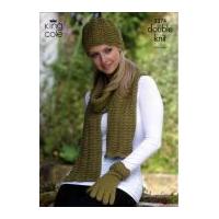 King Cole Ladies Hat, Gloves & Scarf Baby Alpaca Knitting Pattern 3274 DK
