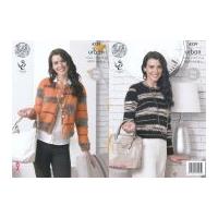 King Cole Ladies Jacket & Sweater Urban Knitting Pattern 4329