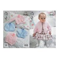King Cole Baby Cardigans & Waistcoats Cuddles Knitting Pattern 4175 Chunky