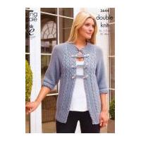 King Cole Ladies Cardigan & Sweater Baby Alpaca Knitting Pattern 3644 DK