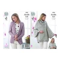 king cole ladies cape cowl collar cardigan authentic knitting pattern  ...
