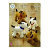 King Cole Dogs Toys Amigurumi Merino Crochet Pattern 9044 DK