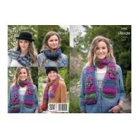 King Cole Ladies & Girls Scarves, Snood & Collar The Ultimate Knitting Pattern 3784 Super Chunky