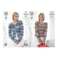 King Cole Ladies Cardigan & Sweater Drifter Knitting Pattern 4257 DK