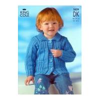 king cole childrens jacket sweaters big value knitting pattern 2829 dk