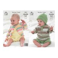 King Cole Baby All-in-One & Cardigan Comfort Prints Knitting Pattern 3561 DK