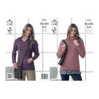 King Cole Ladies Sweater & Hoodie Baby Alpaca Knitting Pattern 4101 DK