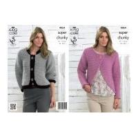 king cole ladies bolero jacket big value knitting pattern 4064 super c ...
