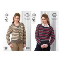 King Cole Ladies Cardigan & Sweater Baby Alpaca Knitting Pattern 4054 DK