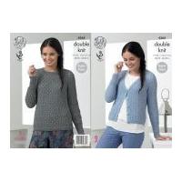 King Cole Ladies Raglan Sweater & Cardigan Baby Alpaca Knitting Pattern 4365 DK