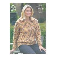King Cole Ladies Cardigan & Sweater Knitting Pattern 2890 Super Chunky