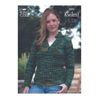 King Cole Ladies Sweaters Knitting Pattern 2895