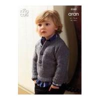King Cole Childrens Coat & Sweater Fashion Knitting Pattern 3340 Aran