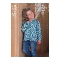 king cole girls cardigans smooth knitting pattern 3729 dk