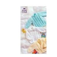 King Cole Baby Sweater, Jacket & Cardigan Big Value Knitting Pattern 2796 4 Ply