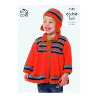 King Cole Childrens Coat, Sweater & Hats Knitting Pattern 3103 DK