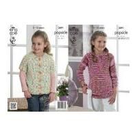 King Cole Girls Sweater & Cardigan Popsicle Knitting Pattern 3891