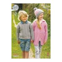 King Cole Childrens Sweater & Cardigan Merino Knitting Pattern 4375 DK