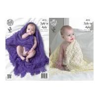 King Cole Baby Shawls Comfort Knitting Pattern 4210 3 Ply, 4 Ply