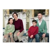 King Cole Family Cardigan & Sweater Merino Knitting Pattern 3660 DK