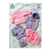 King Cole Baby Sweater, Hoodie & Cardigans Big Value Knitting Pattern 2884 DK