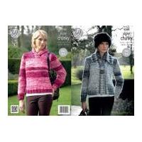 King Cole Ladies Jacket & Sweater Big Value Knitting Pattern 4288 Super Chunky