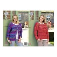 King Cole Ladies Cardigan & Sweater Corona Knitting Pattern 4659 Chunky