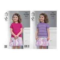 king cole girls tops smooth knitting pattern 3939 dk