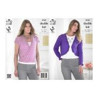 King Cole Ladies Sweater & Bolero Smooth Knitting Pattern 4163 DK