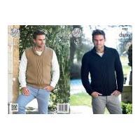 King Cole Mens Sweater & Slipover New Magnum Knitting Pattern 4283 Chunky