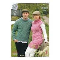 King Cole Ladies & Mens Sweater & Tunic Merino Knitting Pattern 4371 DK
