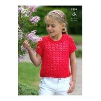 King Cole Childrens Tops Knitting Pattern 3238 DK