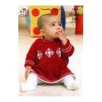King Cole Baby Sweater & Dress Comfort Knitting Pattern 3498 DK