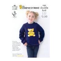 King Cole Children in Need Pudsey Bear Sweater & Cardigan Big Value Knitting Pattern 1003 DK