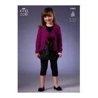 king cole girls cardigans galaxy knitting pattern 3465 dk