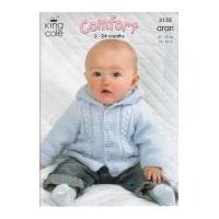 King Cole Baby Jackets Comfort Knitting Pattern 3133 Aran
