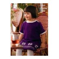 King Cole Girls Dresses Glitz Knitting Pattern 3589 DK