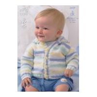 king cole baby cardigans candystripe knitting pattern 3609 dk