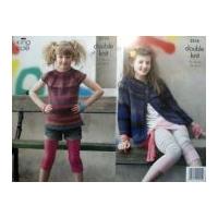 king cole girls top cardigan knitting pattern 3218 dk